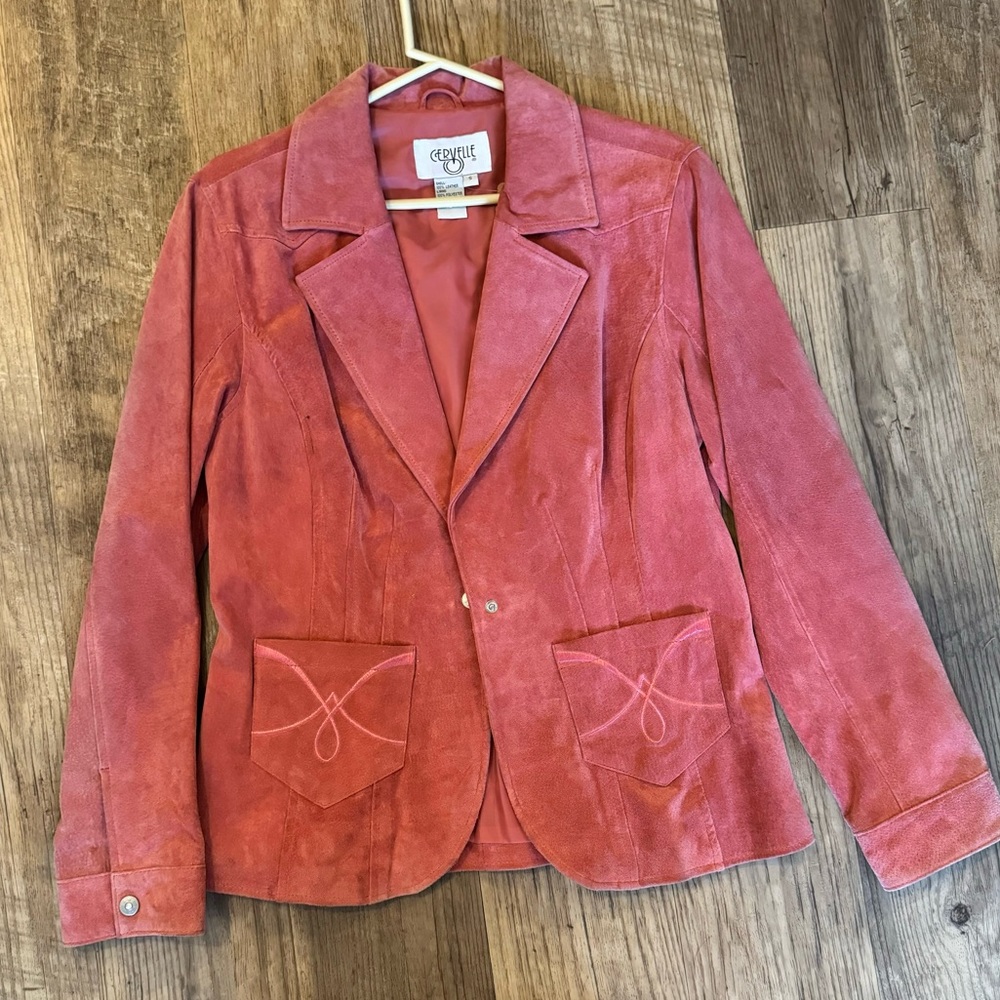Peach Suede Blazer